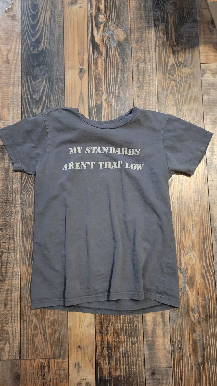 Steve & Barry’s Funny Quote Gray T Shirt Short Sleeve Crew Neck Women's M